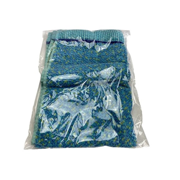 Brand New Wamsutta 100% Cotton Reversible Blue and Green Bathroom Hand Towel - Picture 3 of 7